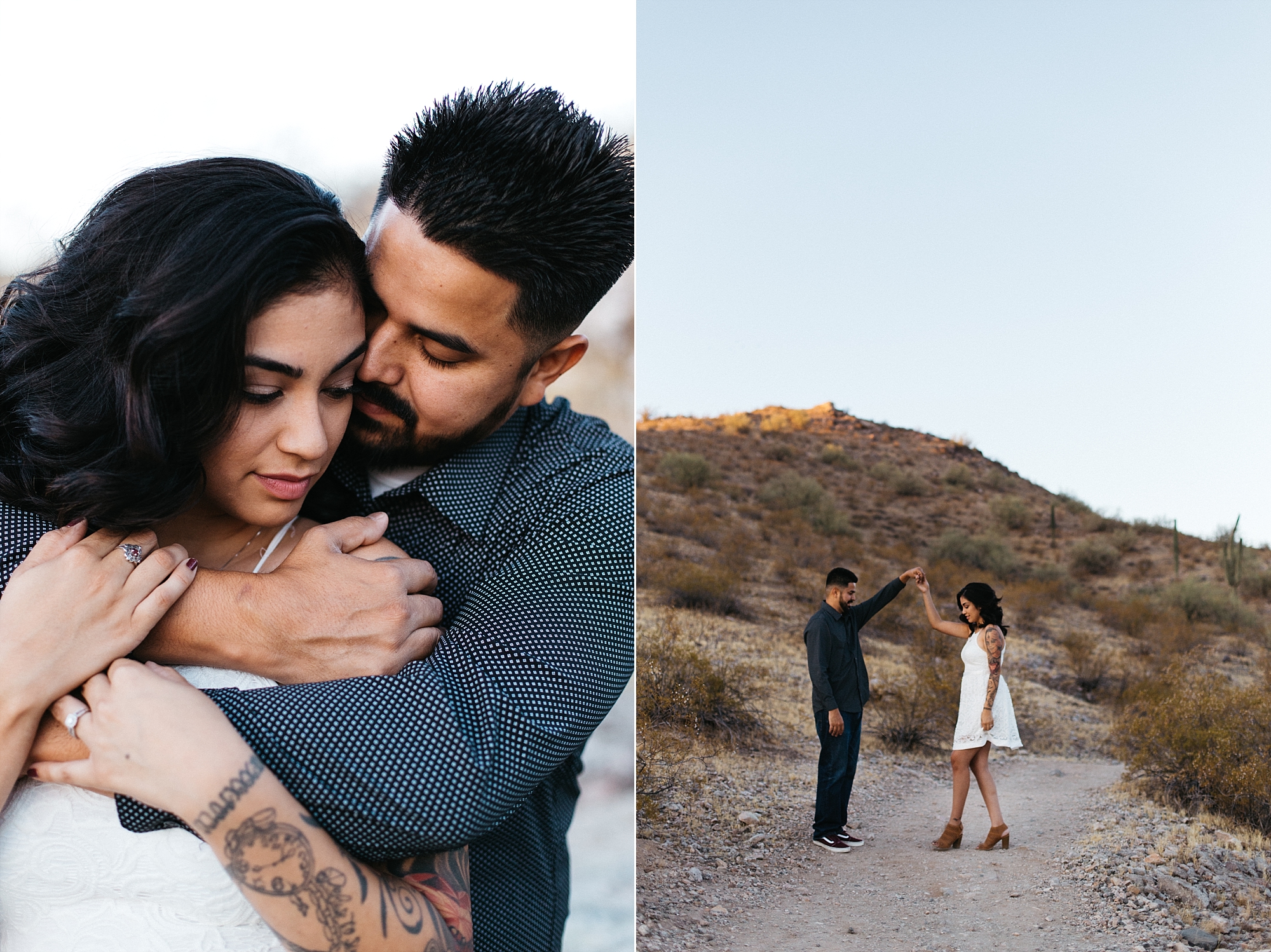 Estrella Mountain Park Goodyear AZ desert romantic couple session Samantha Patri Photography