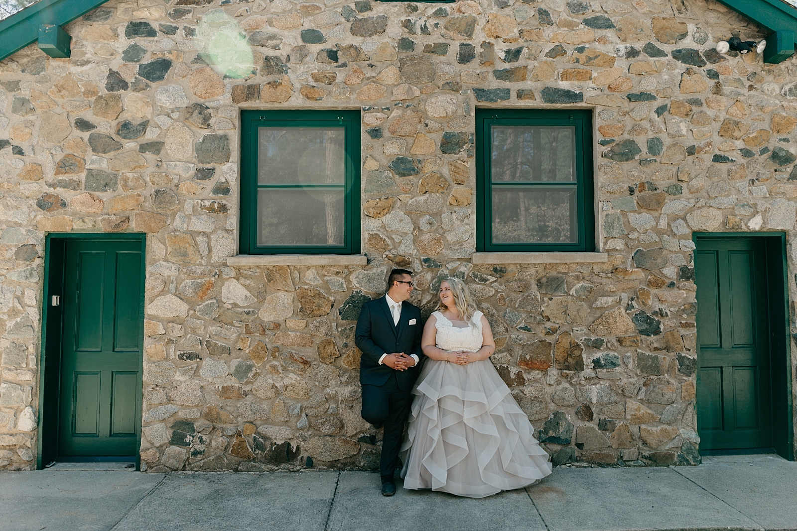 Relaxed Forest bride and groom portraits in the woods Groom Creek Schoolhouse Wedding Photos Prescott, Arizona Samantha Patri Photography