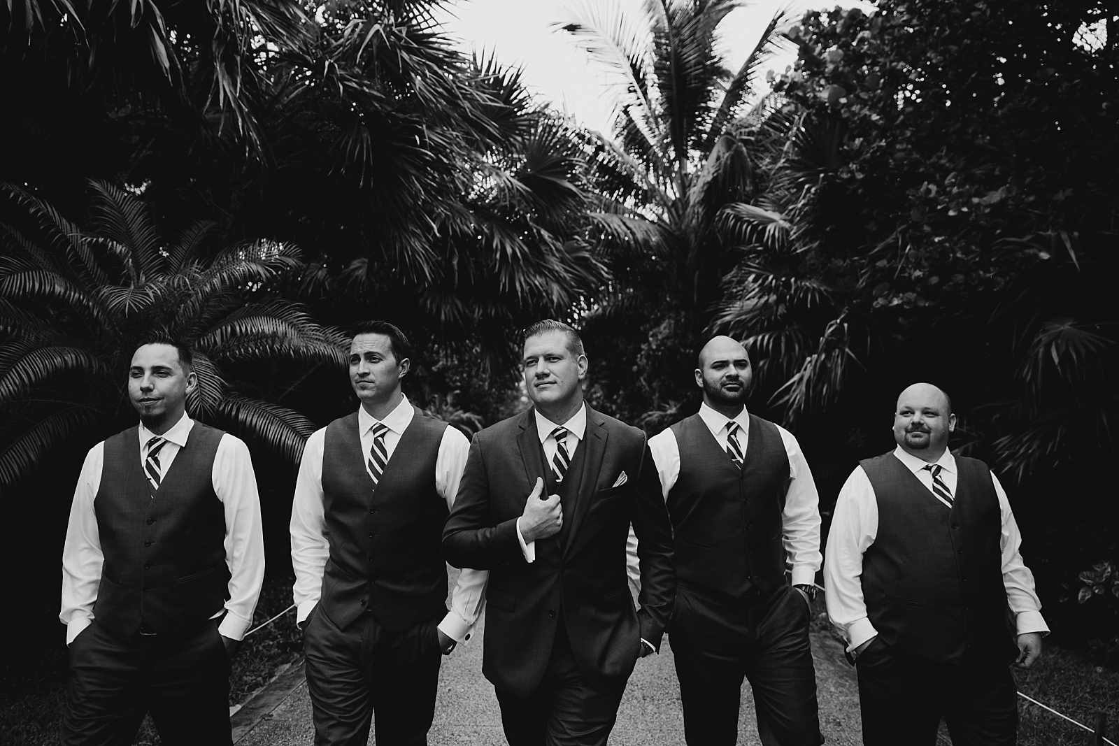 tropical groomsmen portraits dark blue suits Now Sapphire Riviera wedding photos Cancun, Mexico Samantha Patri Photography Arizona Wedding Photographer