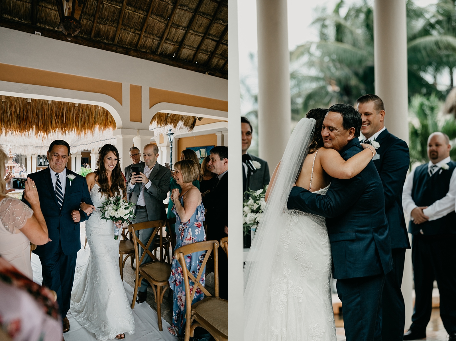 beach tropical natural boho modern ceremony Now Sapphire Riviera wedding photos Cancun, Mexico Samantha Patri Photography Arizona Wedding Photographer
