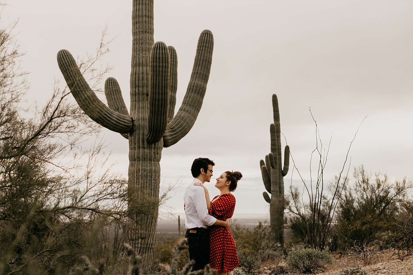 Saguaro National Park engagement photos Tucson AZ photographer Samantha Patri Photography