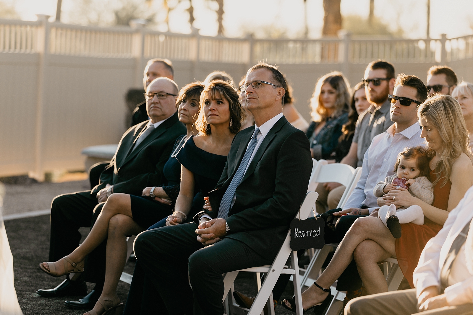 Family during ceremony Palm Valley Golf Club Wedding Phoenix, AZ
