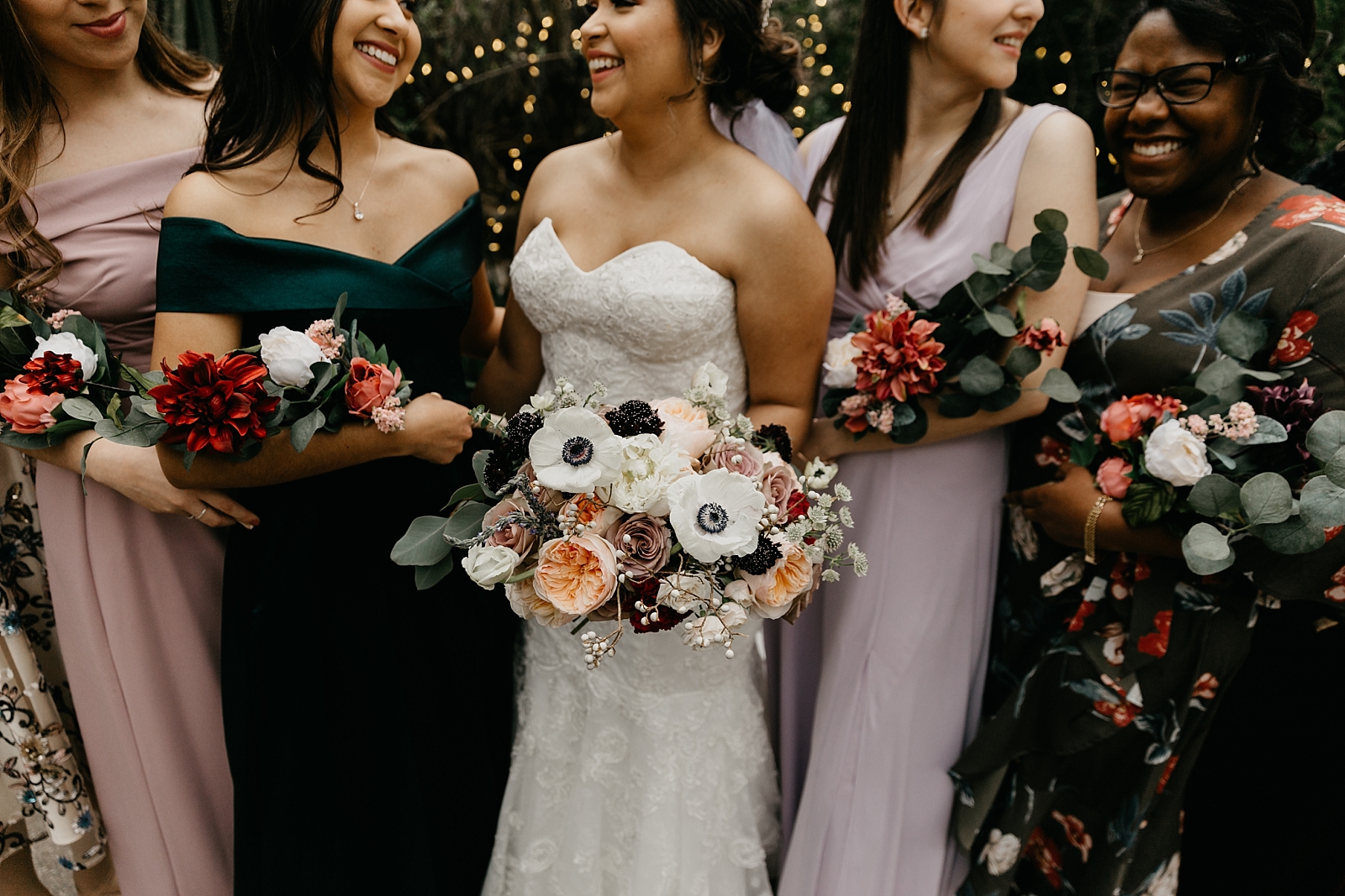bride and bridesmaids bouquets Tohono Chul Wedding photos Tucson AZ Samantha Patri Photographer