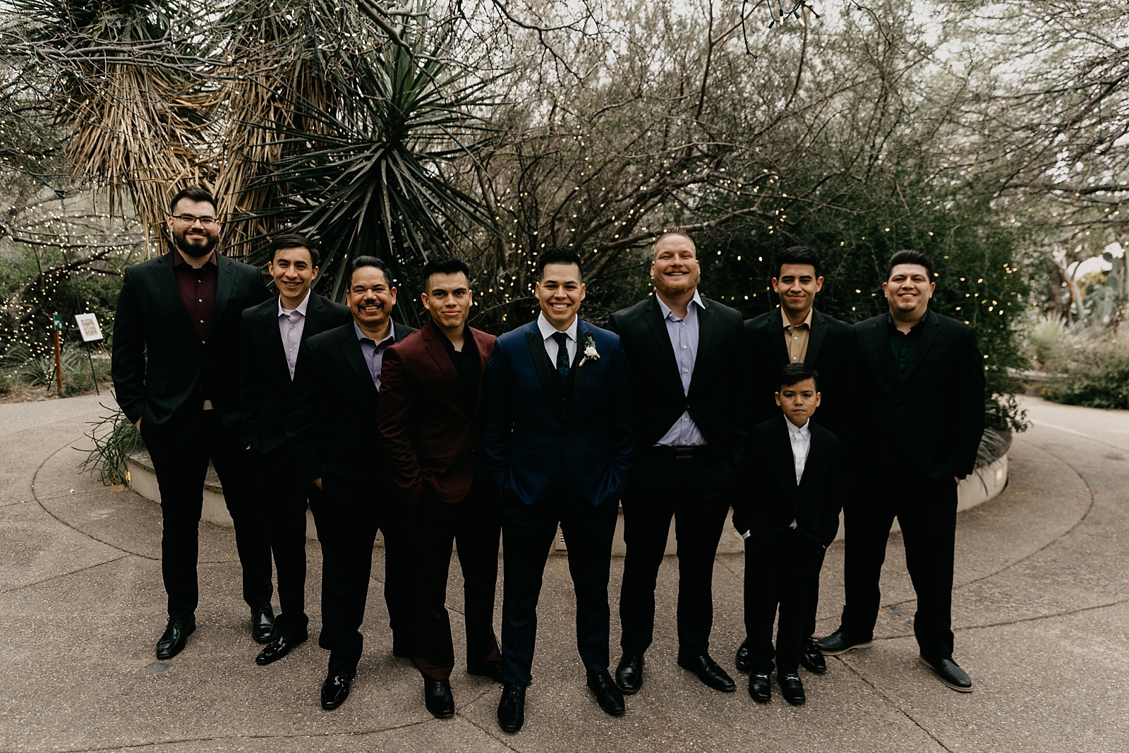 groom and groomsmen Tohono Chul Wedding photos Tucson AZ Photographer