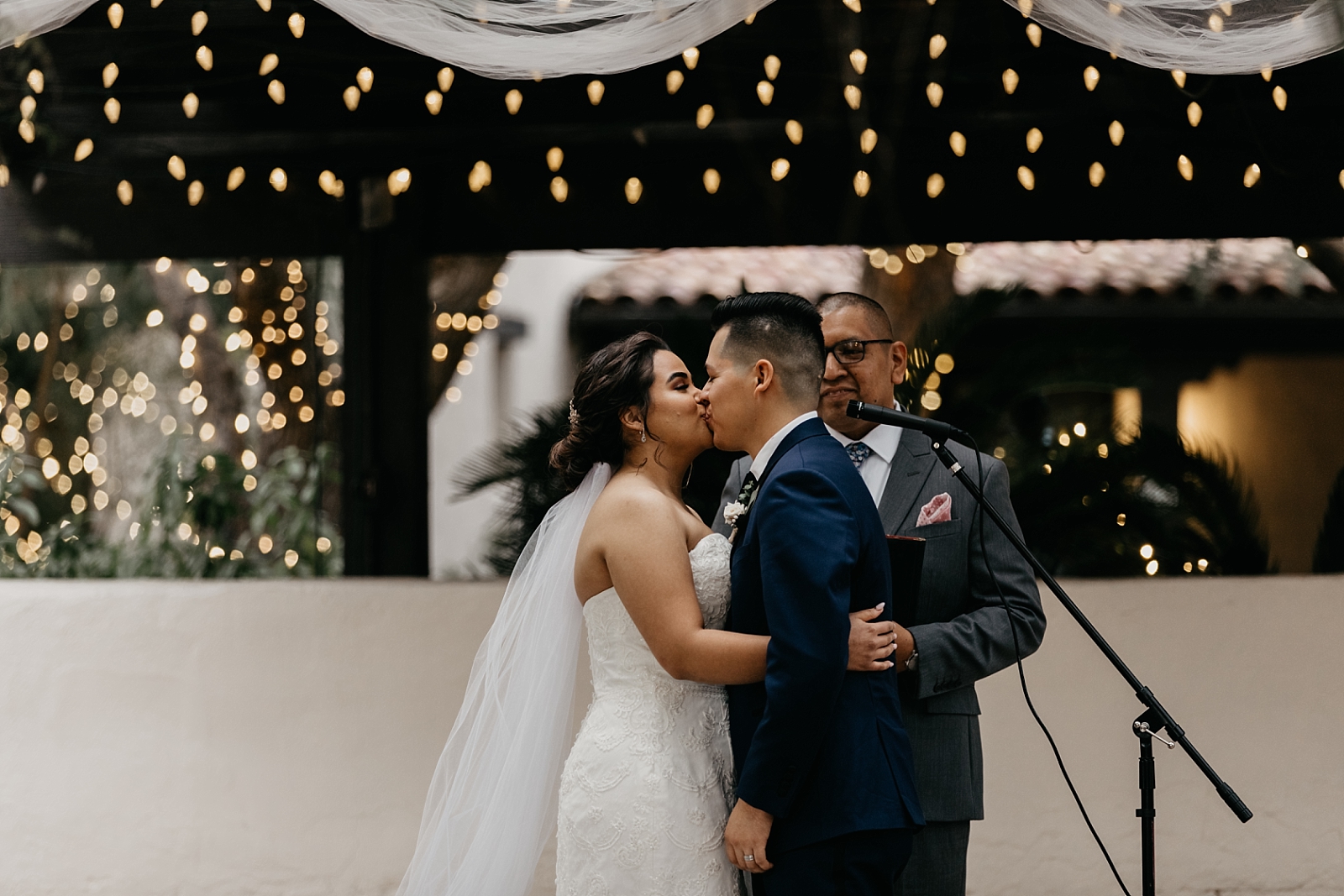 First kiss Ceremony Tohono Chul Wedding photos Tucson AZ Photographer