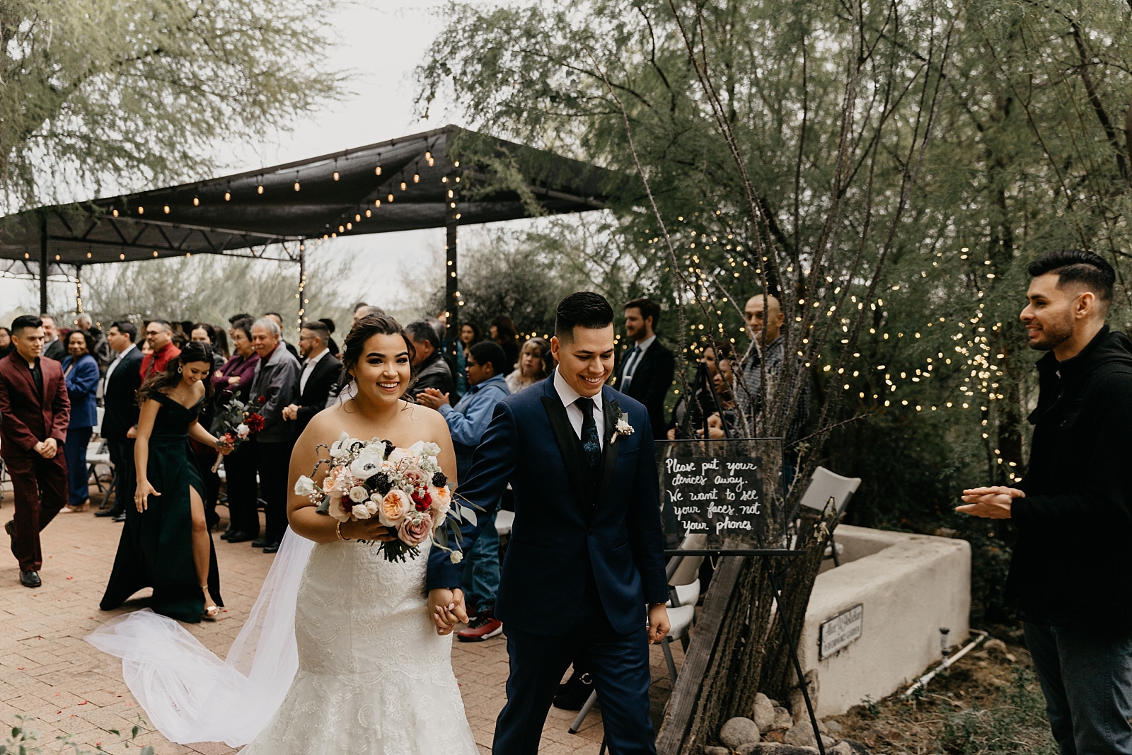 Just married Tohono Chul Wedding photos Tucson AZ Photographer