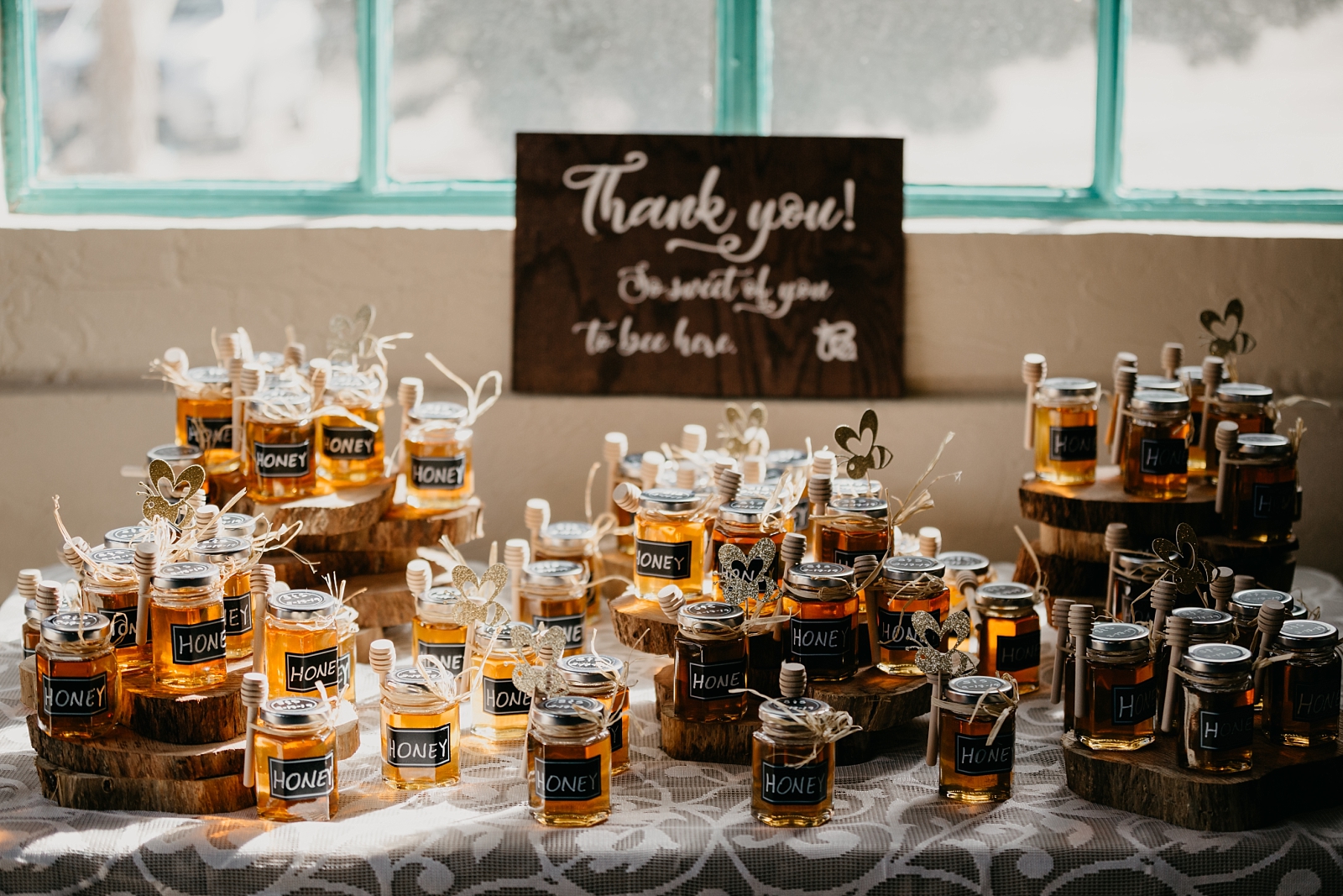 jars of honey wedding favors Tucson AZ