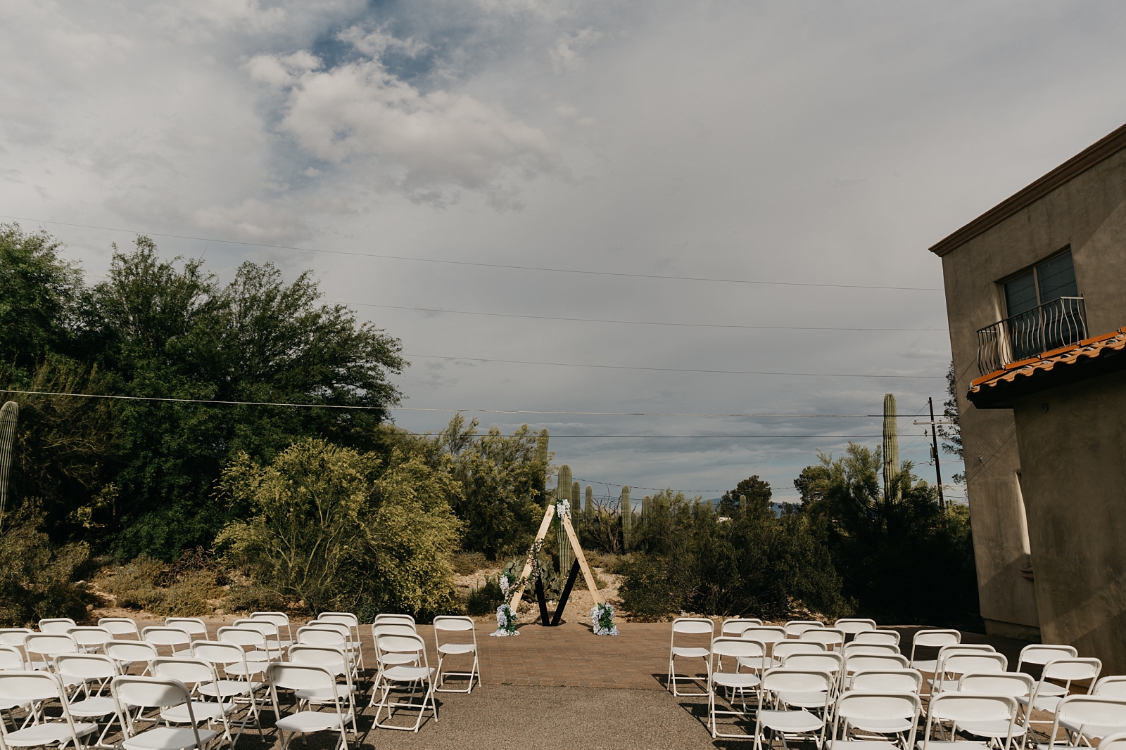 desert backyard wedding ceremony photos Tucson Arizona Samantha Patri Photography