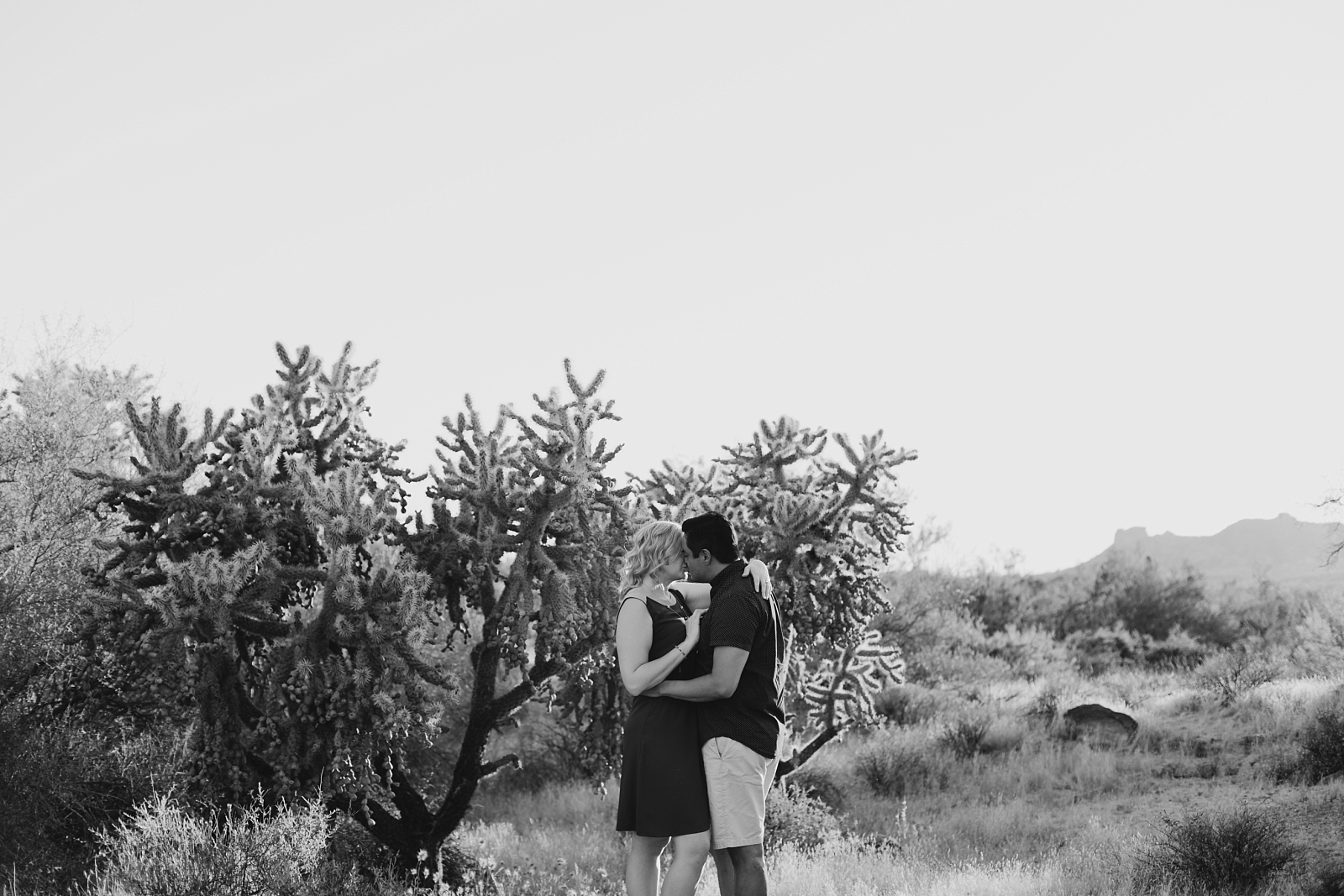 Couple's Superstition Mountain Desert Engagement photoshoot Phoenix AZ Samantha Patri Photography