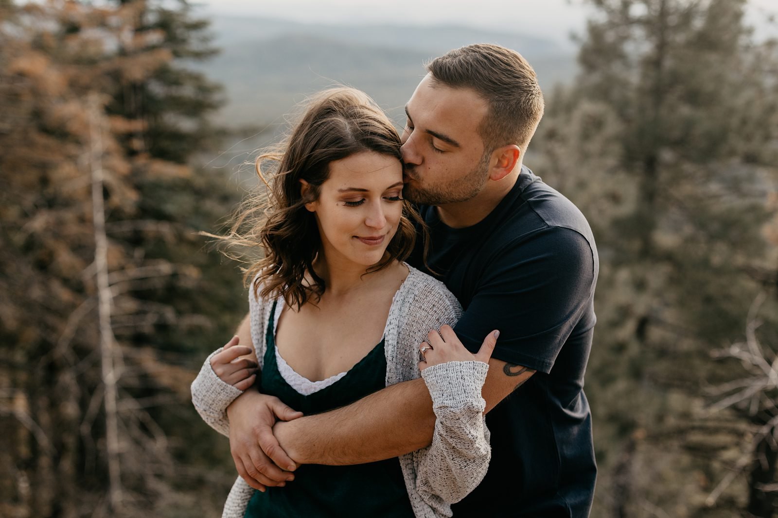 Payson, Arizona pine tree engagement pictures