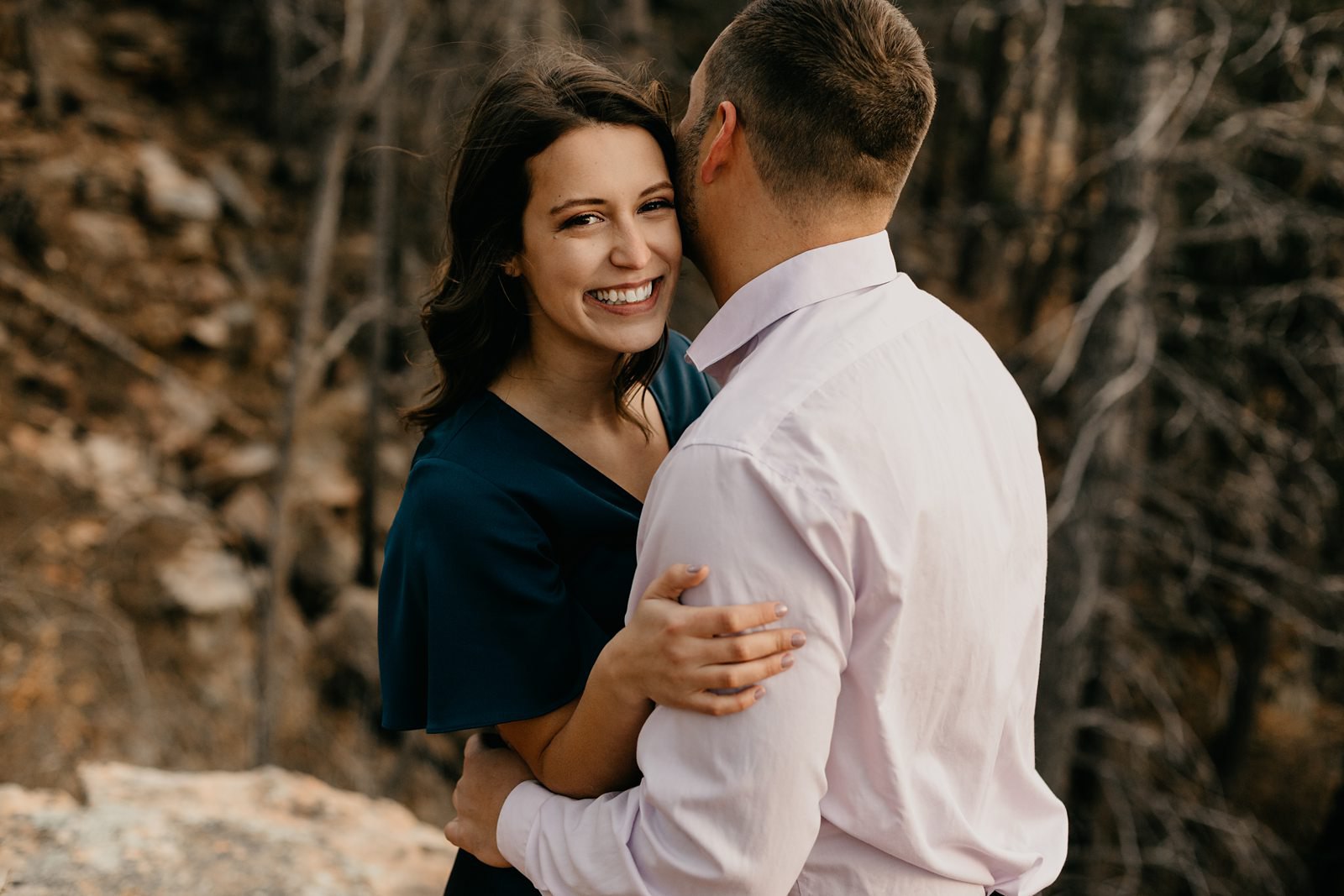 Arizona happy couple engagement photo