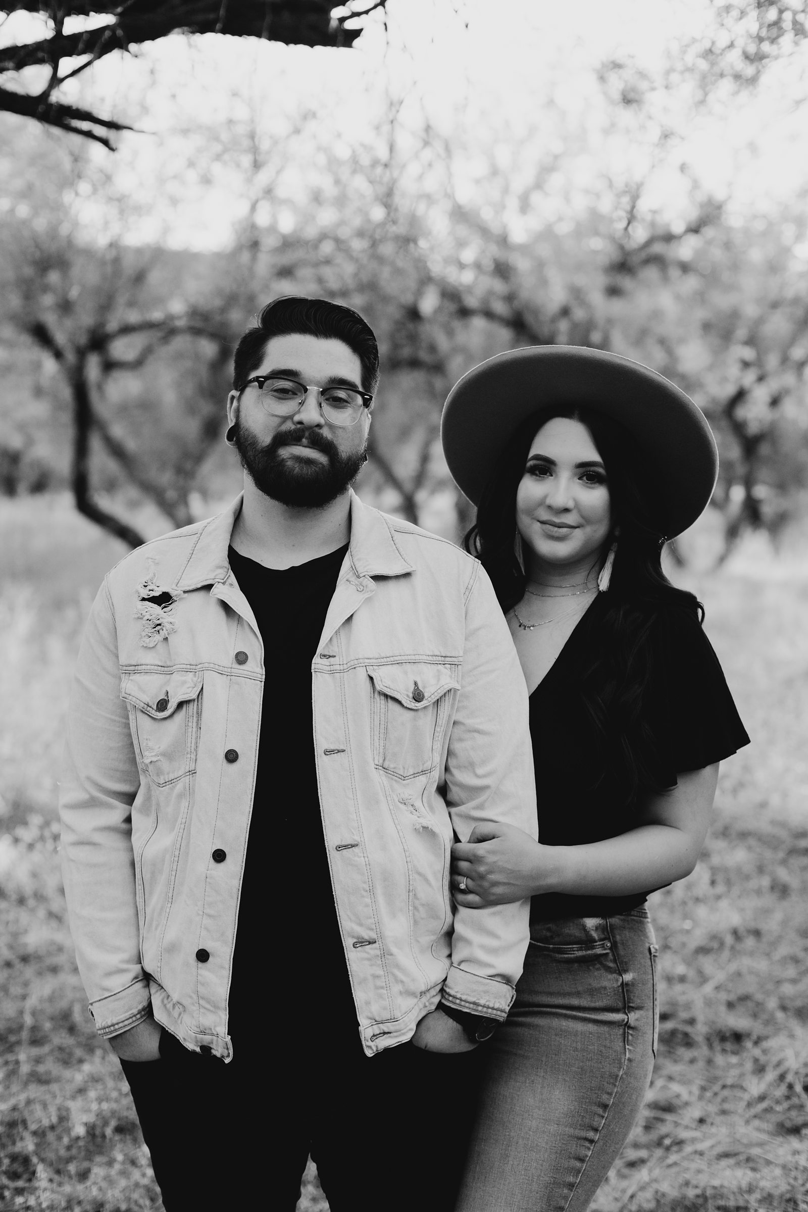 black and white engagement photo session phoenix az