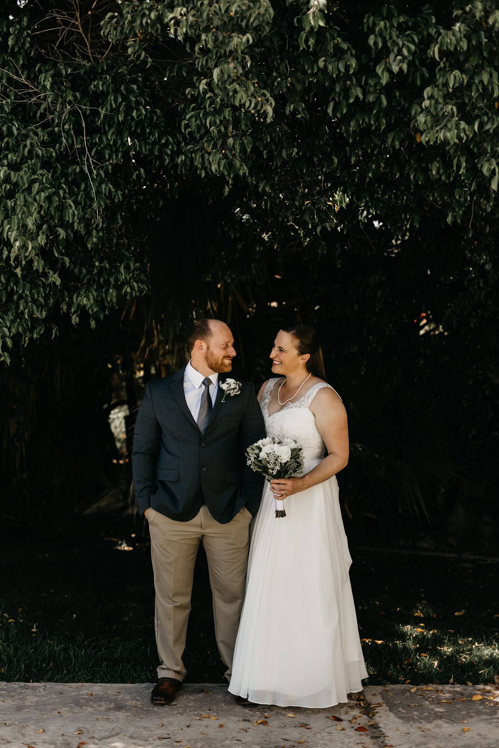 bride and groom portrait in Yuma AZ intimate elopemnt