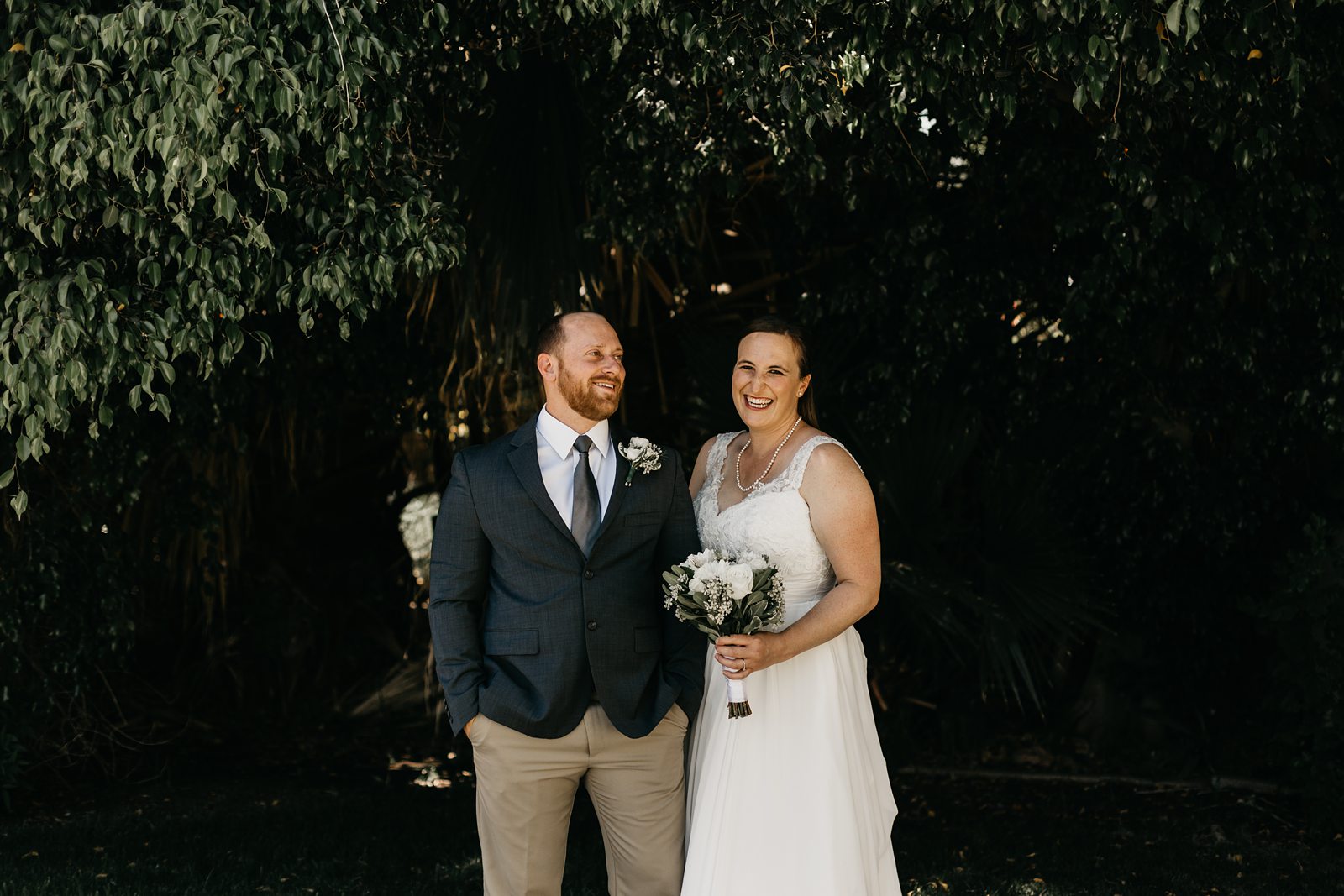 bride and groom portrait in Yuma AZ intimate elopemnt