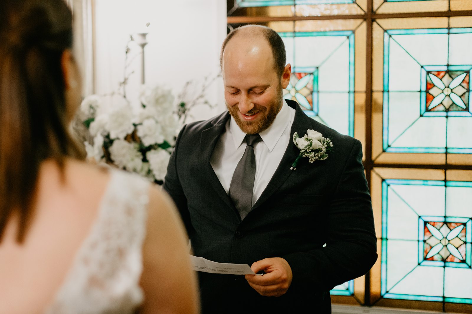 Arizona Yuma elopement photos of ceremony at Lutes Gretna Green wedding chapel