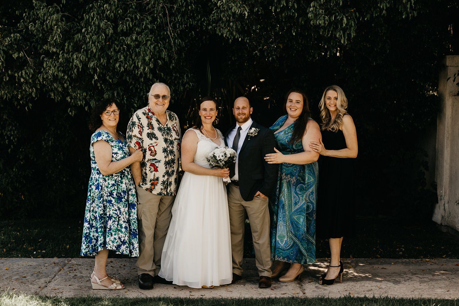 Family photo at Southern Arizona elopement