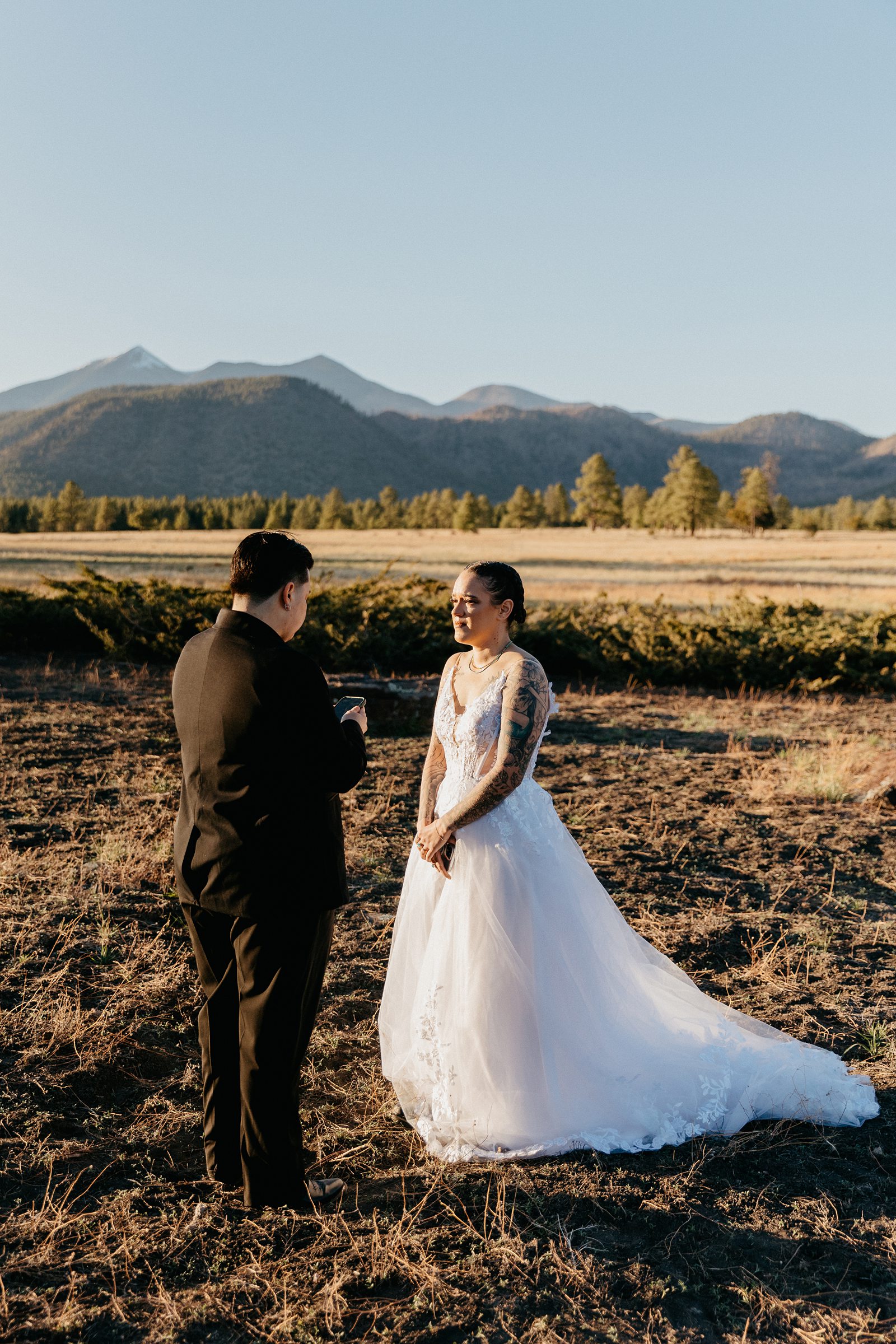 intimate elopement in Buffalo Park Flagstaff Arizona